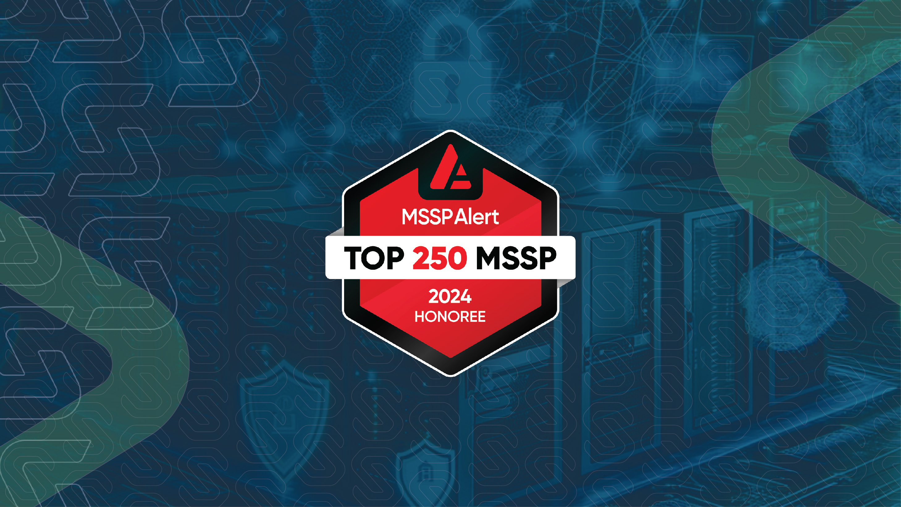 MSSP Honorees logo with Sedara's cyber background.